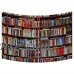 GCKG Neat Bookshelf,Library Tapestry Wall Hanging,Wall Art, Dorm Decor,Wall Tapestries Size 80x60 inches   
